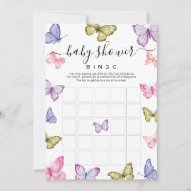 Butterfly Baby Shower bingo game Invitation