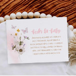 Butterfly Baby Shower Books for Baby Card<br><div class="desc">These cards are a great way to invite your guests to bring a book instead of a card to the baby shower. The Butterfly and wildflower design is perfect for those who love a nature whimsical design. Matching items in our Modern Minimal Baby Shower Collection</div>