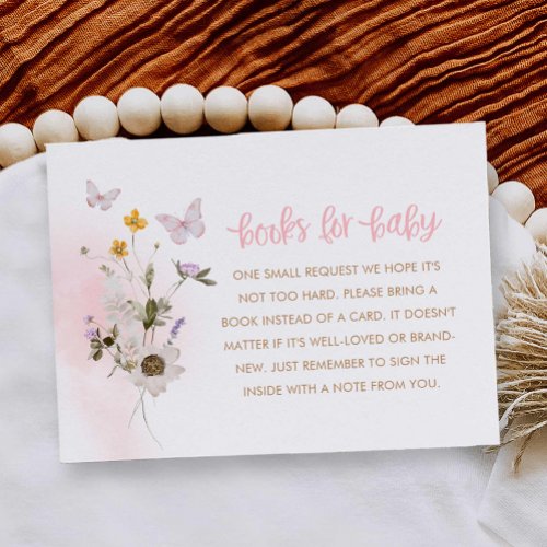 Butterfly Baby Shower Books for Baby Card
