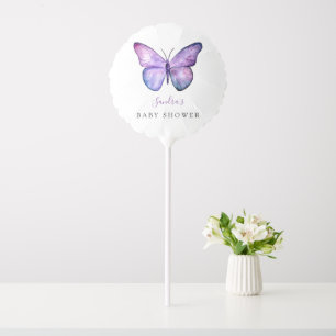 Butterfly Baby Shower Elegant Thank you Script Balloon