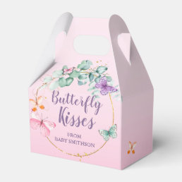 Butterfly Baby Shower Eucalyptus Pink Favor Boxes