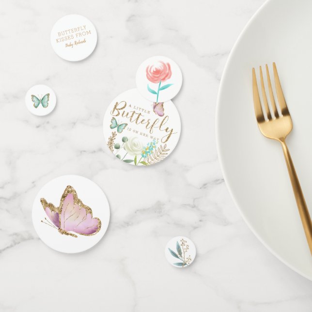 Butterfly Baby Shower Floral Garden Confetti (Group)