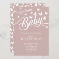 Butterfly Baby Shower Gender Neutral Invitation