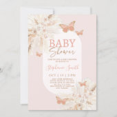 Butterfly Baby Shower Girl Invitation (Front)