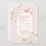 Butterfly Baby Shower Girl Invitation