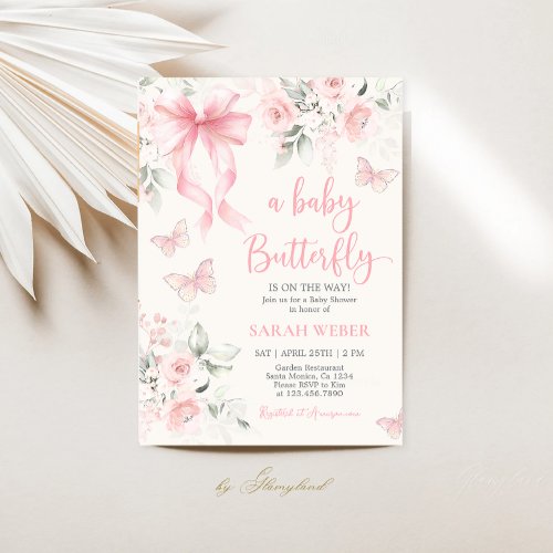 Butterfly Baby Shower Girl