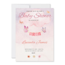 Butterfly Baby Shower Invitation