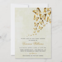 Butterfly Baby Shower Invitation