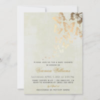 Butterfly Baby Shower Invitation