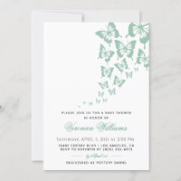 Butterfly Baby Shower Invitation