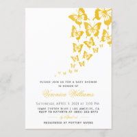 Butterfly Baby Shower Invitation