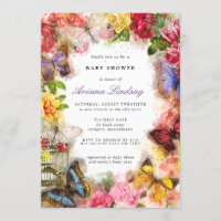 Butterfly Baby Shower Invitation