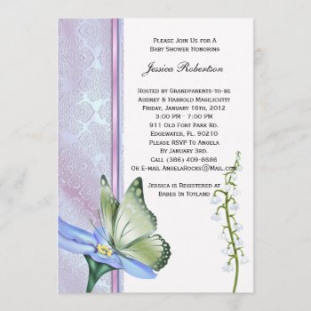 Butterfly Baby Shower Invitation by ForeverAndEverAfter at Zazzle