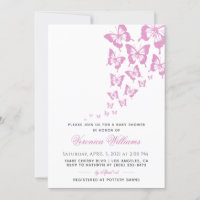 Butterfly Baby Shower Invitation