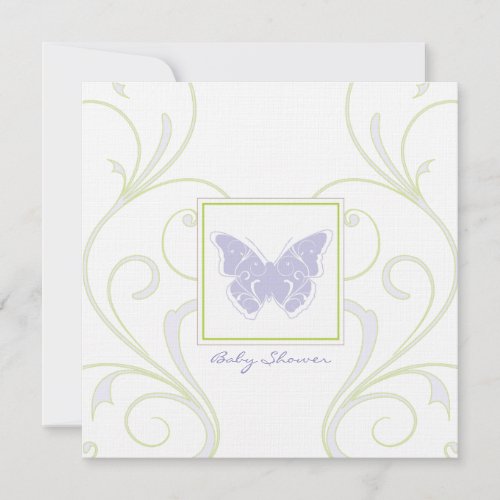 Butterfly Baby Shower Invitation