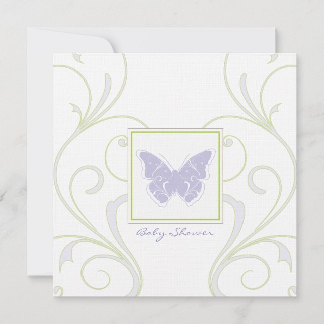 Butterfly Baby Shower Invitation (Front)