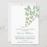 Butterfly Baby Shower Invitation