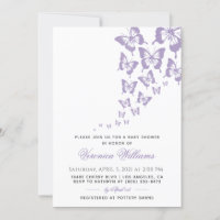 Butterfly Baby Shower Invitation