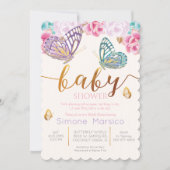 Butterfly Baby Shower Invitation (Front)