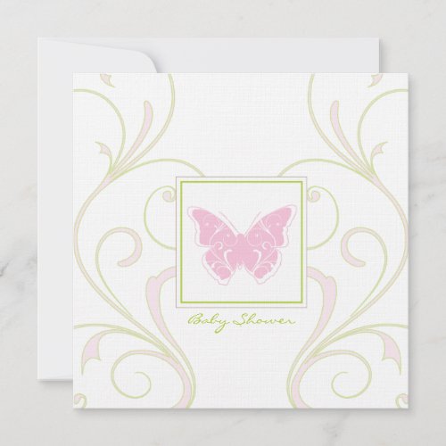 Butterfly Baby Shower Invitation