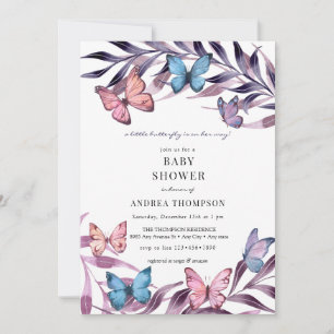 Butterfly Baby Shower Invitation