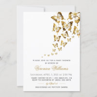 Butterfly Baby Shower Invitation