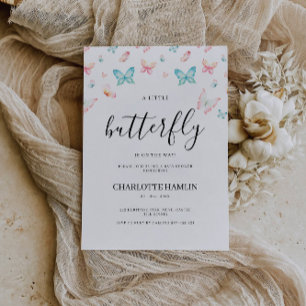 Butterfly Baby Shower Invitation, Invitation