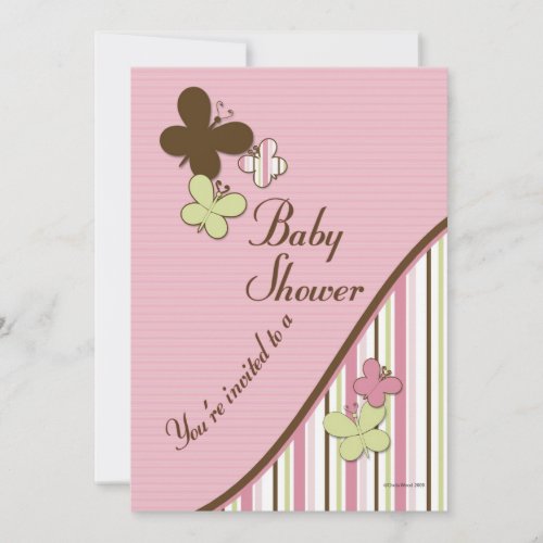 Butterfly Baby Shower Invitation Template