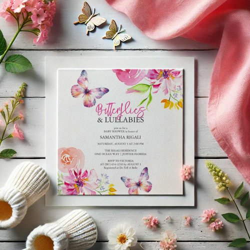 Butterfly Baby Shower Invitations