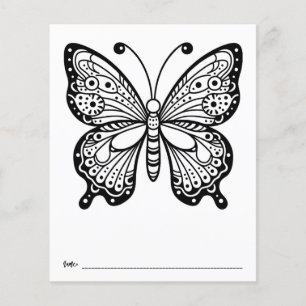 Butterfly Baby Shower Kids Activity Coloring Page