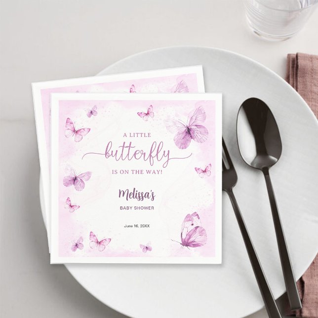 Butterfly Baby Shower Napkins (Creator Uploaded)