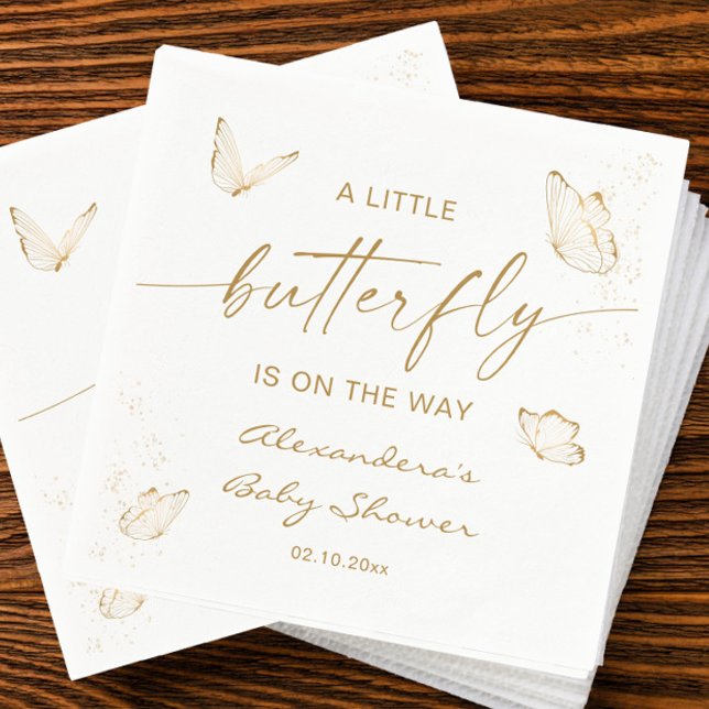 Butterfly Baby Shower Napkins (Creator Uploaded)