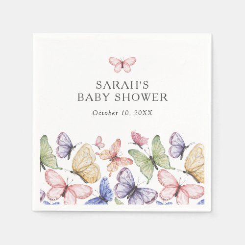 Butterfly Baby Shower Napkins