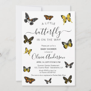 Butterfly Baby Shower neutral Invitation
