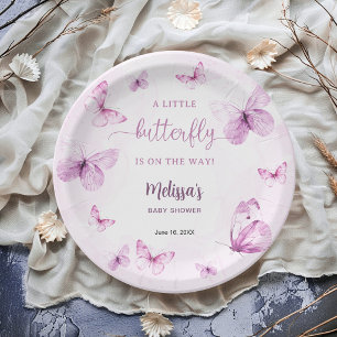 Butterfly Baby Shower Paper Plates