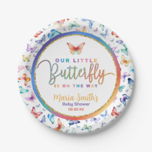 Butterfly Baby Shower Paper Plates