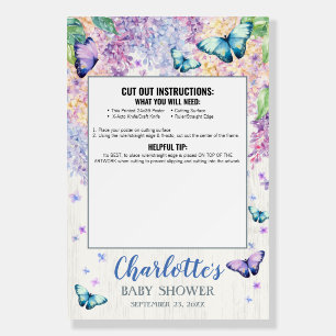 Butterfly Baby Shower Photo Prop Frame Foam Boards
