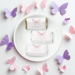 "Butterfly Baby Shower Pink Hershey's Miniatures