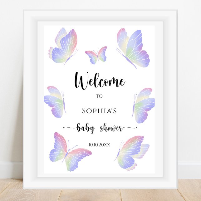 Butterfly baby shower poster (Creator Uploaded)
