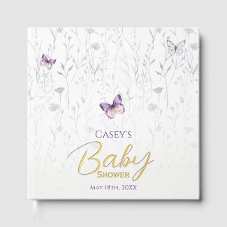 Butterfly Baby Shower Purple Boho Floral
