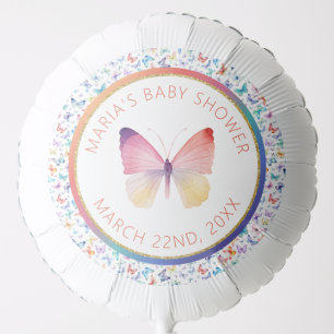 Butterfly Baby Shower Round Balloon