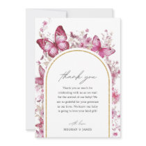 Butterfly Baby Shower Thank You Card