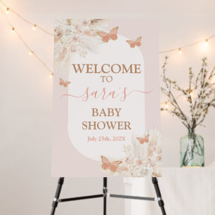 Butterfly Baby Shower Welcome foam board 