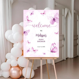 Butterfly Baby Shower Welcome  Foam Board