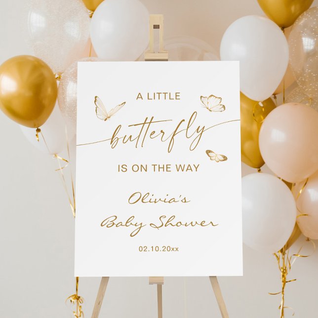 Butterfly Baby Shower Welcome Foam Board (Creator Uploaded)