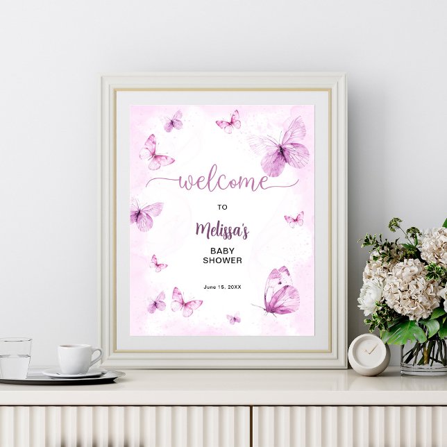 Butterfly Baby Shower Welcome  Poster (Creator Uploaded)