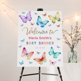 Butterfly Baby Shower Welcome Sign