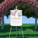 Butterfly Baby Shower Welcome Sign at Zazzle