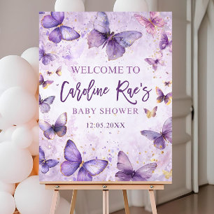 Butterfly Baby Shower Welcome Sign, Baby Shower Foam Board