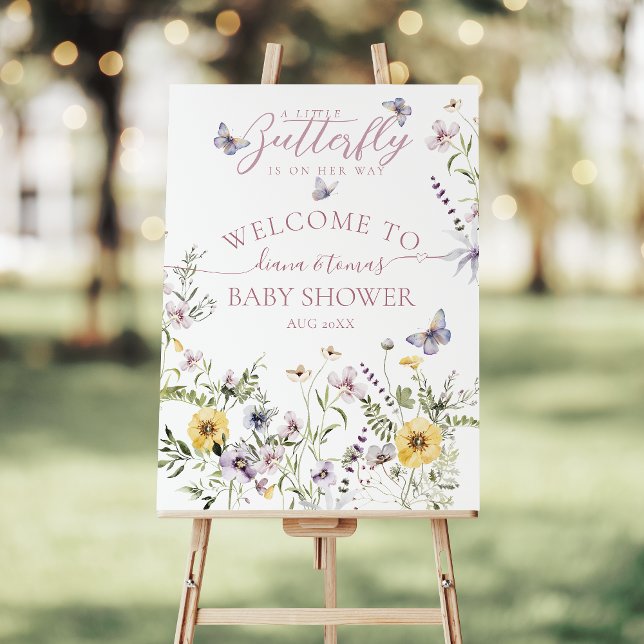 Butterfly Baby Shower Wildflower  Foam Board (Creator Uploaded)
